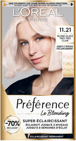 Coloration Cheveux L'Oréal Paris Préférence Le Blonding 11.21 Blond Glacé Très Très Clair