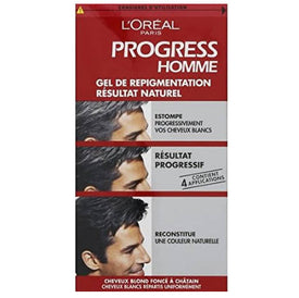 L'Oréal Paris Progress Homme - Gel Repigmentation Naturelle pour Cheveux Blancs - Shampoing Nutritif