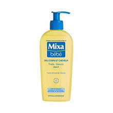 Charger l'image dans la galerie, Mixa Bébé Gel très doux 2en1 à l'huile d'amande douce 250 ml - lot de 2