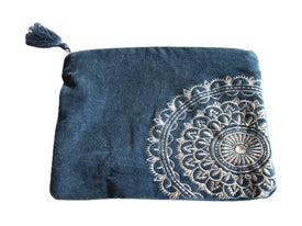 Trousse Maquillage en Velours pour rangezr cosmétiques - 26*20 cm - Bleu