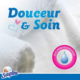 SOUPLINE - Voiles Sèche-Linge Adoucissants Douceur & Soin - Parfument agréablement le Linge - 20 Lingettes à Disposer dans le Sèche-Linge - Nature Linking