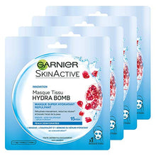 Charger l'image dans la galerie, Garnier - SkinActive - Masque Tissu Hydra Bomb - Hydratant et Repulpant - Peaux Déshydratée - Lot de 4 - Nature Linking