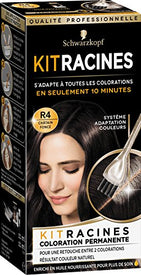 Schwarzkopf - Kit Racines - Coloration Racines Permanente - Châtain Foncé R4 - Nature Linking