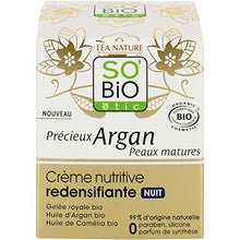 Charger l'image dans la galerie, SO'BIO ÉTIC Crème Nutritive Redensifiante Nuit Précieux Argan Peaux Matures - Nature Linking