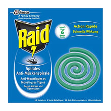 Charger l'image dans la galerie, Raid Spirales Anti-Moustiques, 10 Spirales, 1 Socle Métallique, Usage Extérieur, Diffusion 6h, Insecticide - Lot de 4 - Nature Linking