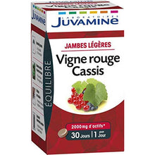 Charger l'image dans la galerie, Juvamine JAMBES LEGERES - VIGNE ROUGE CASSIS 2000mg de plantes, 30 comprimés - Nature Linking