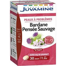 Charger l'image dans la galerie, Juvamine - Bardane Pensée Sauvage - Peaux à Problèmes, 30 Comprimés - Nature Linking