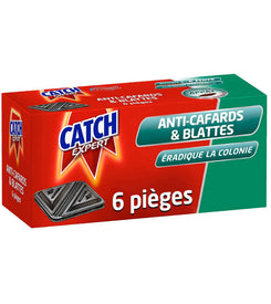 CATCH Expert Pièges Anti-Cafards & Blattes - 6 pièges contaminateurs