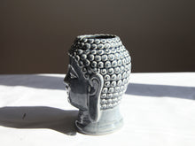 Charger l'image dans la galerie, Cache-pot tête de bouddha en céramique couleur bleu- hauteur 20CM