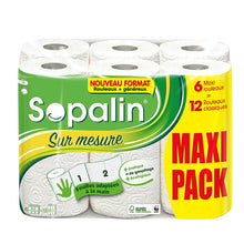 Charger l'image dans la galerie, Sopalin®Maxi Rouleaux Blanc Triple épaisseur Feuilles sur mesure Pack de 6 rouleux Maxi