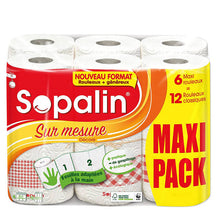 Charger l'image dans la galerie, Sopalin®Maxi Décoré Triple épaisseur Feuilles sur mesure Pack de 6 rouleux Maxi