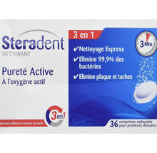 Charger l'image dans la galerie, Stéradent - Comprimés Nettoyant Pureté Active - 3*36 Comprimés